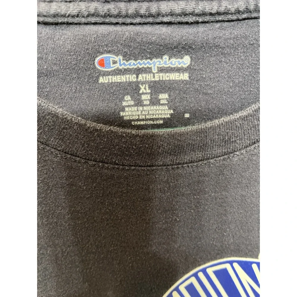 Champion Men's T-Shirt XL Navy Blue Sports Athletic Tee‎  (D9)